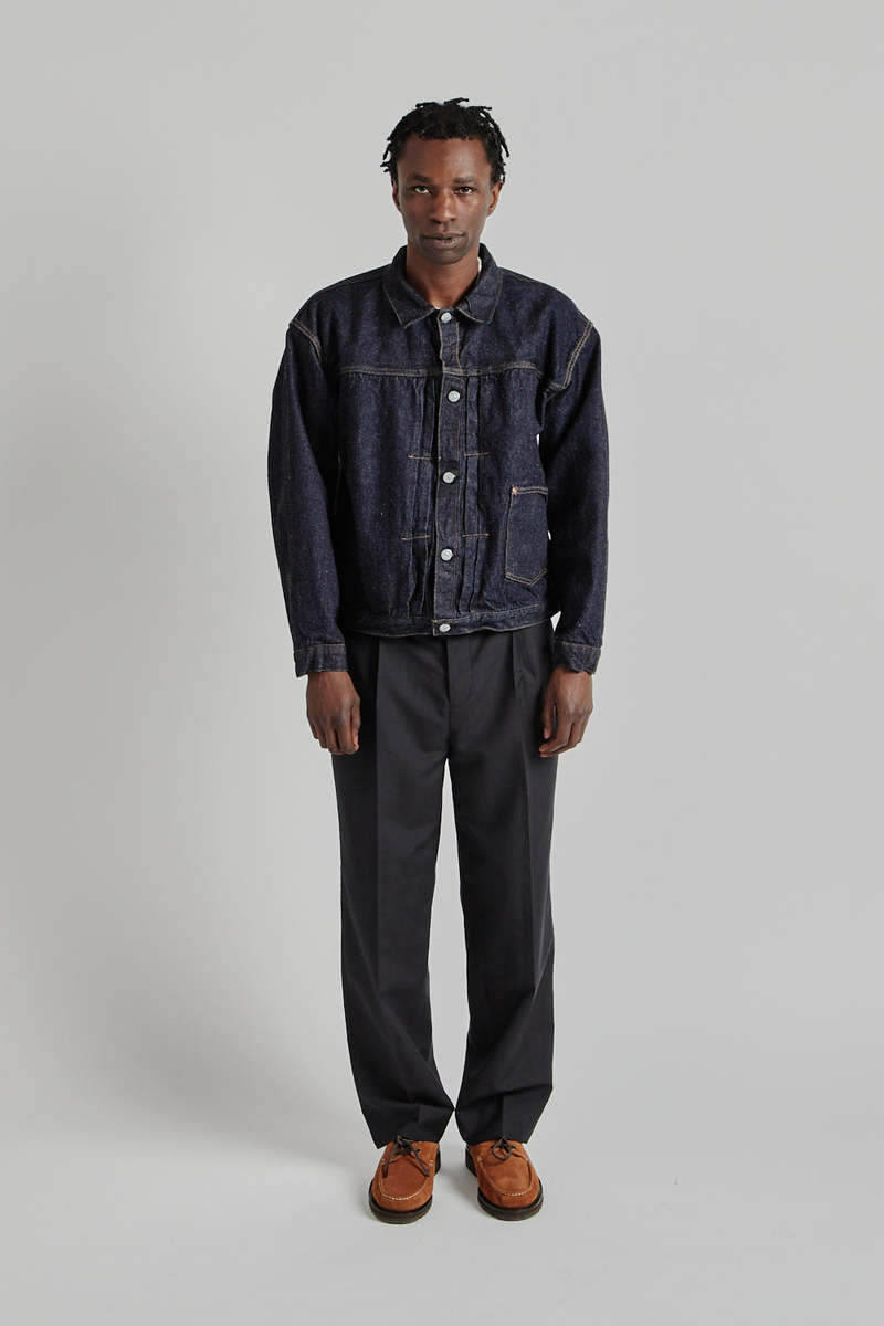 KAPTAIN SUNSHINE Denim Tracker 2P Jacket - Indigo One Wash