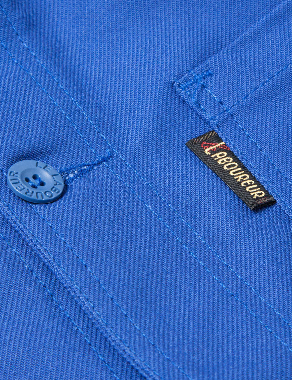 Le Laboureur Cotton Work Jacket - Bugatti Blue - Image 6 of 8