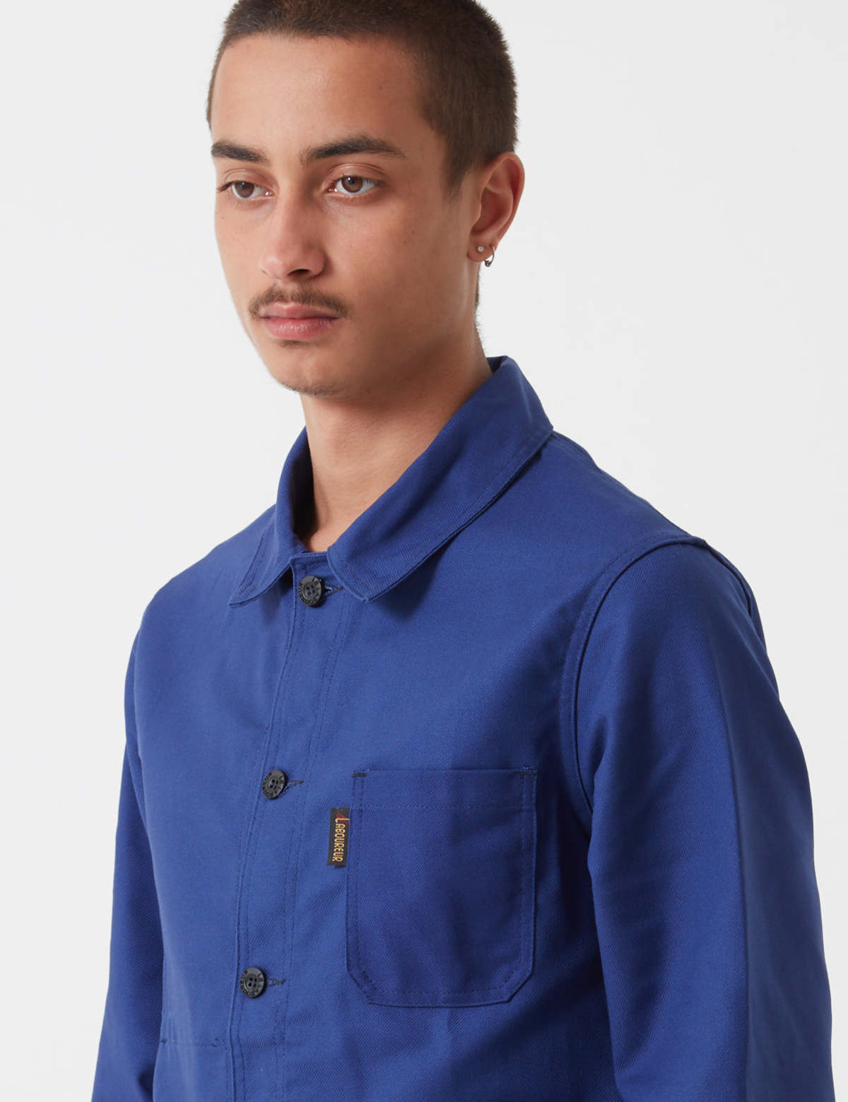 Le Laboureur Cotton Work Jacket - Navy Blue - Image 2 of 8