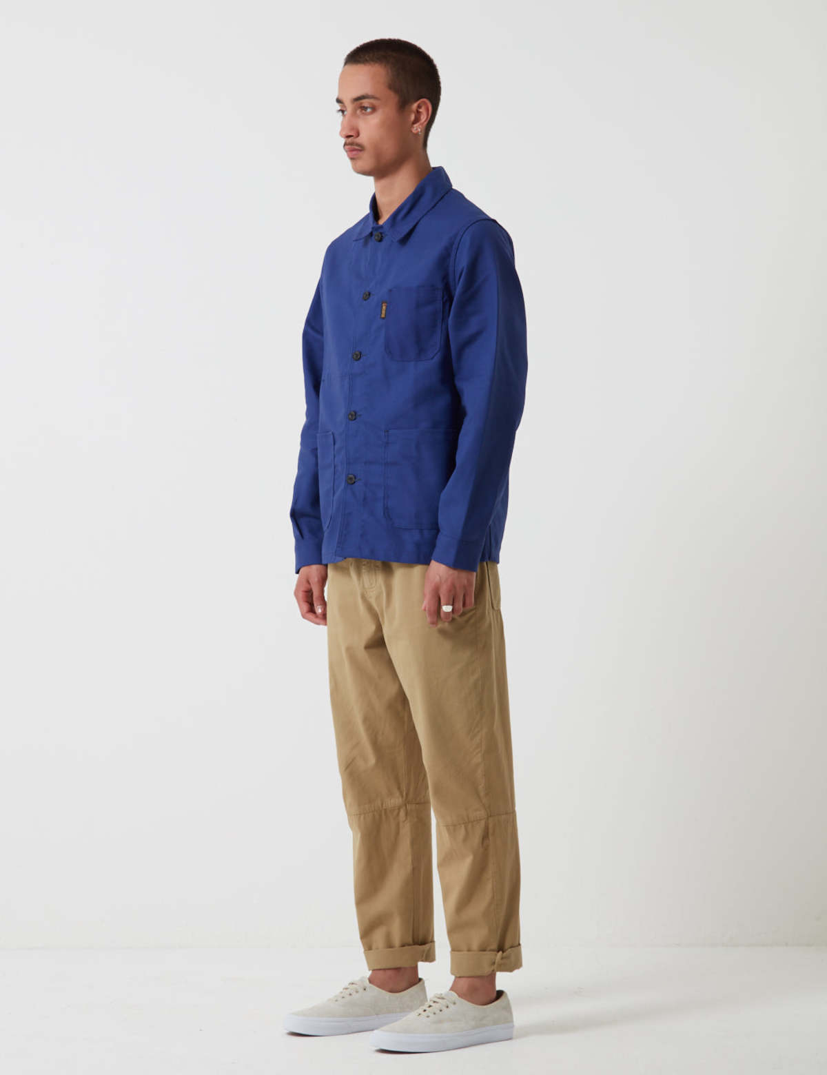 Le Laboureur Cotton Work Jacket - Navy Blue - Image 3 of 8