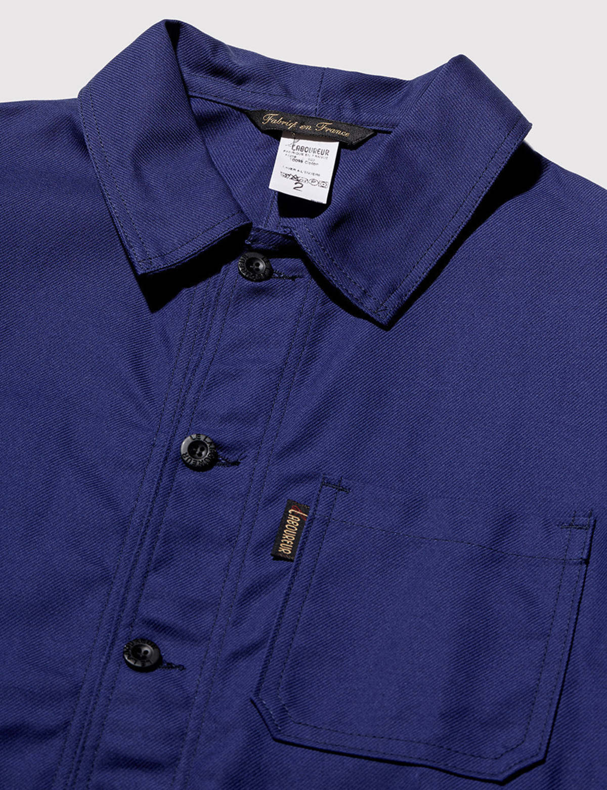 Le Laboureur Cotton Work Jacket - Navy Blue - Image 6 of 8