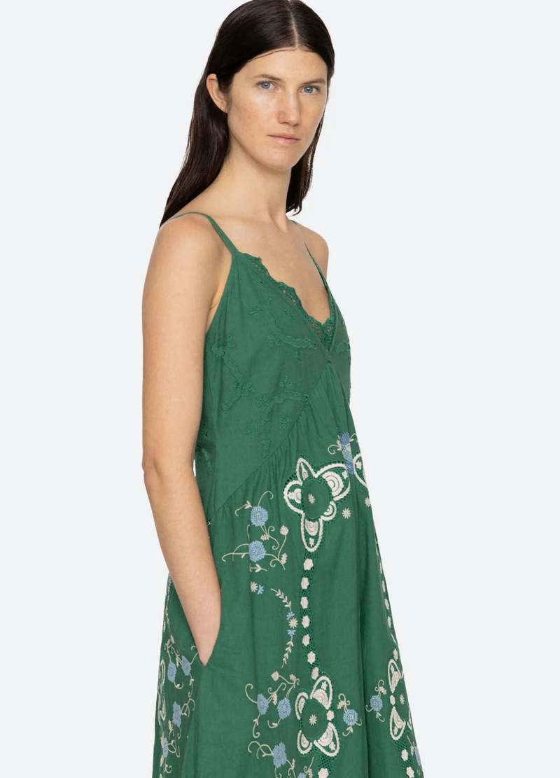 ワンピース sea new york VESNA SLIP DRESS Sea New York- Vesna Embroidery Slip Dress – Girlie Girl
