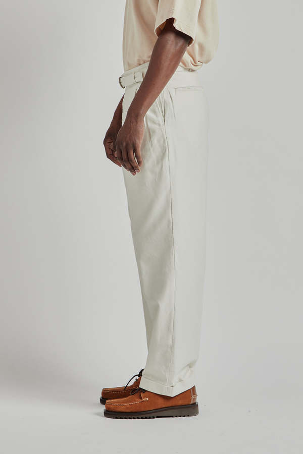 KAPTAIN SUNSHINE Belted Riviera Pantalon - Ecru | Garmentory KAPTAIN SUNSHINE Belted Riviera Pantalon - Ecru | Garmentory
