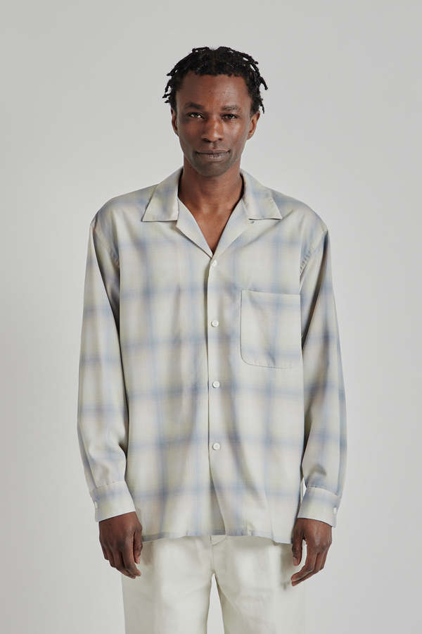 KAPTAIN SUNSHINE Open Collared Shirt - Pale Ombre | Garmentory