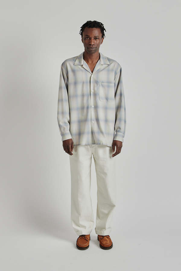 KAPTAIN SUNSHINE Open Collared Shirt - Pale Ombre | Garmentory