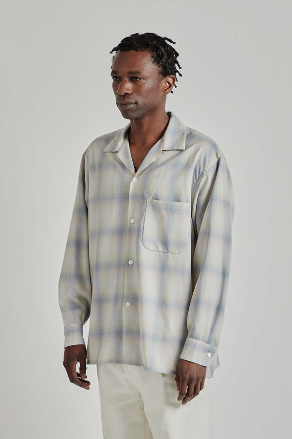 KAPTAIN SUNSHINE Open Collared Shirt - Pale Ombre | Garmentory