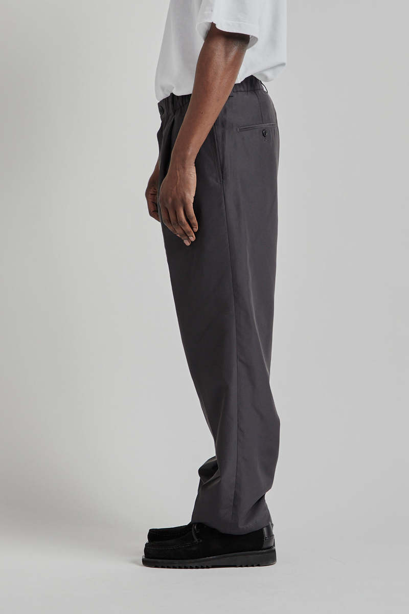 Goldwin Paper x Polyester One Tuck Pants - Black | Garmentory