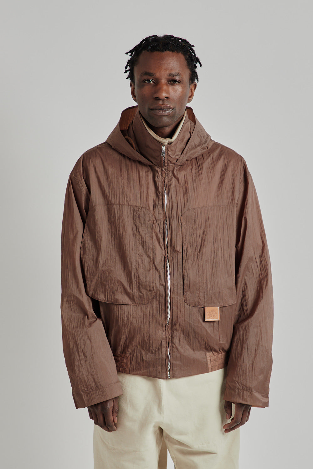 OUR’s 着用　RANRA WOOL HOODED BLOUSON Ranra Purs Light Nylon Hoodie Jacket - Monk's Robe | Garmentory