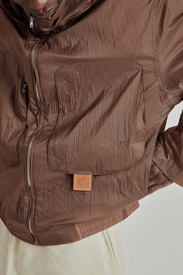 OUR’s 着用　RANRA WOOL HOODED BLOUSON Ranra Purs Light Nylon Hoodie Jacket - Monk's Robe | Garmentory