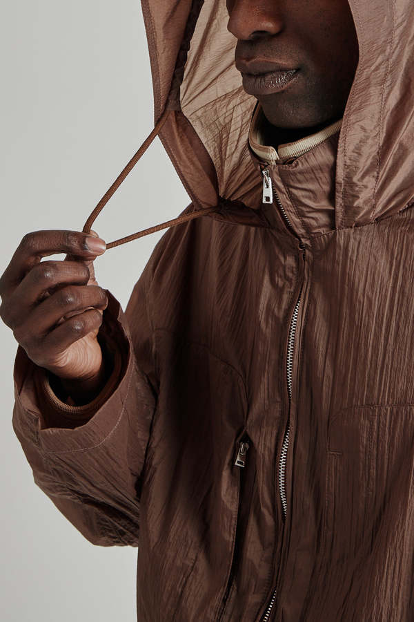 OUR’s 着用　RANRA WOOL HOODED BLOUSON Ranra Purs Light Nylon Hoodie Jacket - Monk's Robe | Garmentory