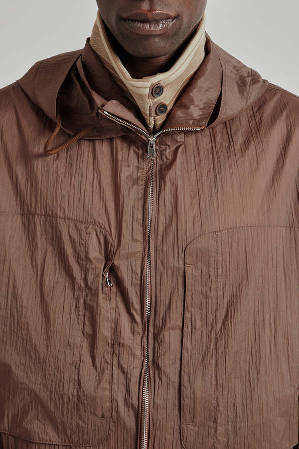 Ranra Purs Light Nylon Hoodie Jacket - Monk's Robe | Garmentory
