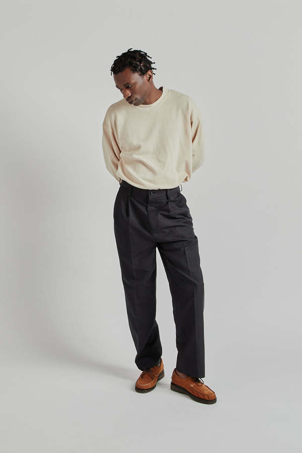KAPTAIN SUNSHINE Shoecut Slacks - Top Navy | Garmentory