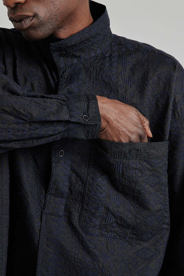 【KAPTAIN SUNSHINE】STAND COLLAR SMOCK Stand-Collar-Smock---Navy-