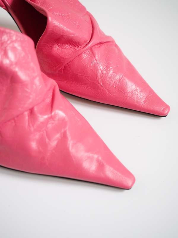 Bottega Veneta Twisted Leather Slingback Heels - Pink | Garmentory