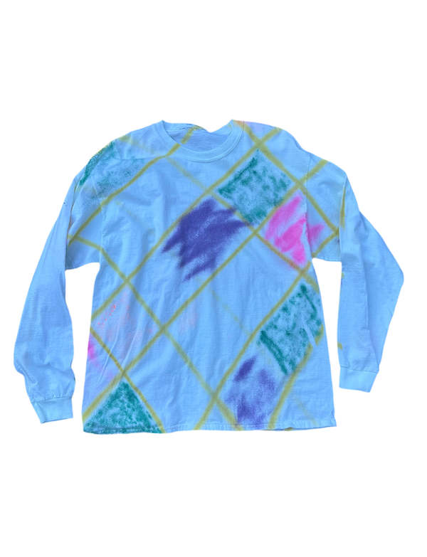 Audrey Louise Reynolds Hand Dyed Unisex Long Sleeve Shirt - Rad Plaid