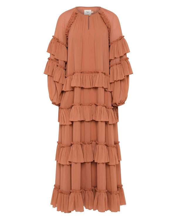chinese dress ladies Gracie Maxi Dress in Colour Muted Rose Size 10 - Womens Designer Dresses