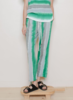 Raquel Allegra Clyde Pant - Green Stripe - Thumbnail 1