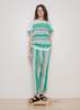 Raquel Allegra Clyde Pant - Green Stripe - Thumbnail 2