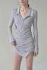 CARO CHIA Lans Shirt Dress - Baby Blue - Thumbnail 4