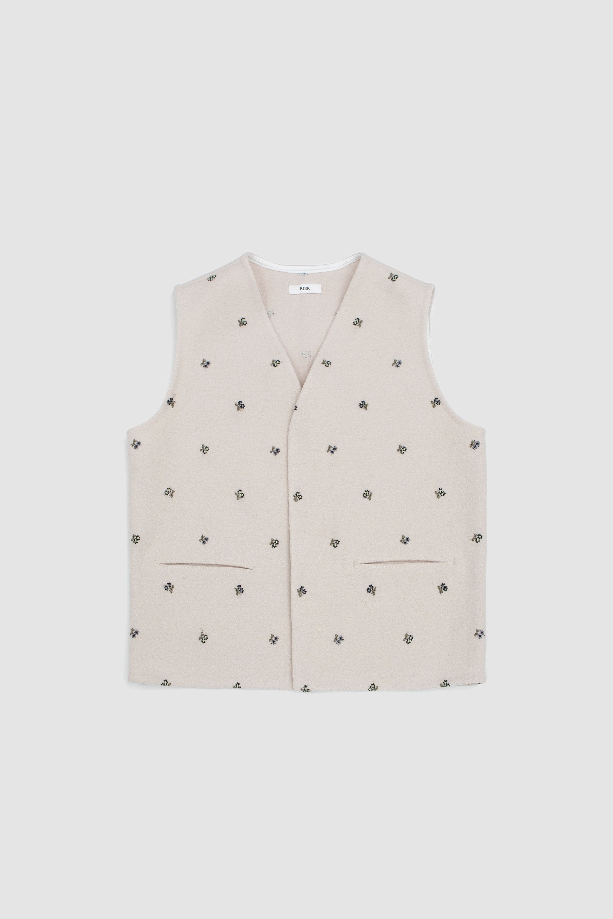 トップス RIER WALKER GILET FELTED FLOWERS Rier Walker Gilet Black Flowers Felted – Neighbour