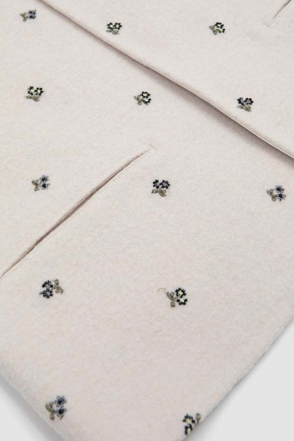 Rier Flowers Felted Walker Gilet - White | Garmentory