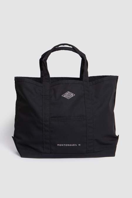 DANTON｜ (COTTON CANVAS TOTE BAG (VOSGES-MOYEN-BLACK)) Danton Tote Bag - Vosges Moyen Black | Garmentory