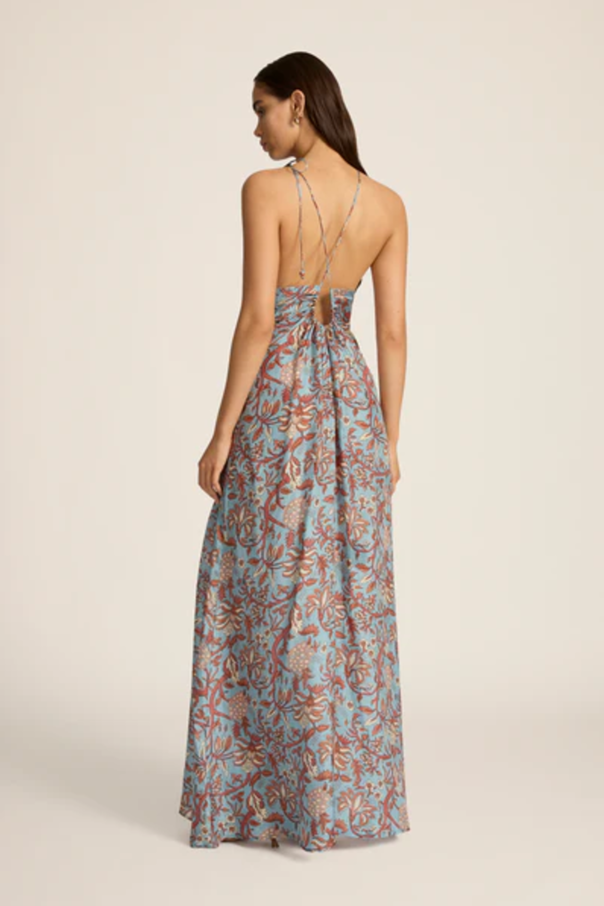 HANNAH Ines Maxi Dress - Fernado Sky Blue Multi | Garmentory