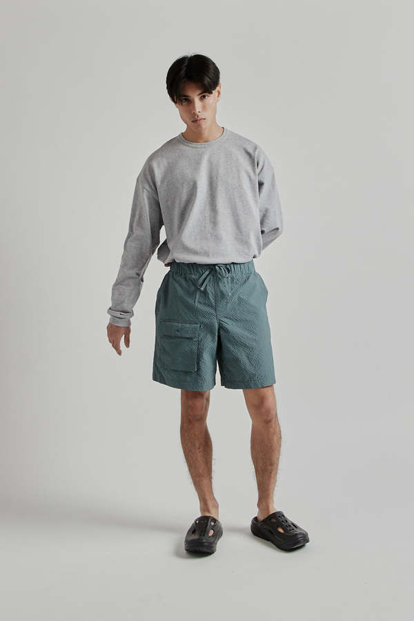 【BAON】[unisex] Sdelli Track Pigment Banding Bermuda Pants BAON