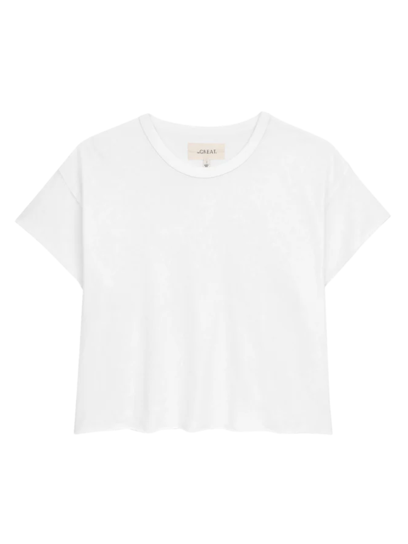 The Great. The Crop Tee - True White The Great. The Crop Tee - True White