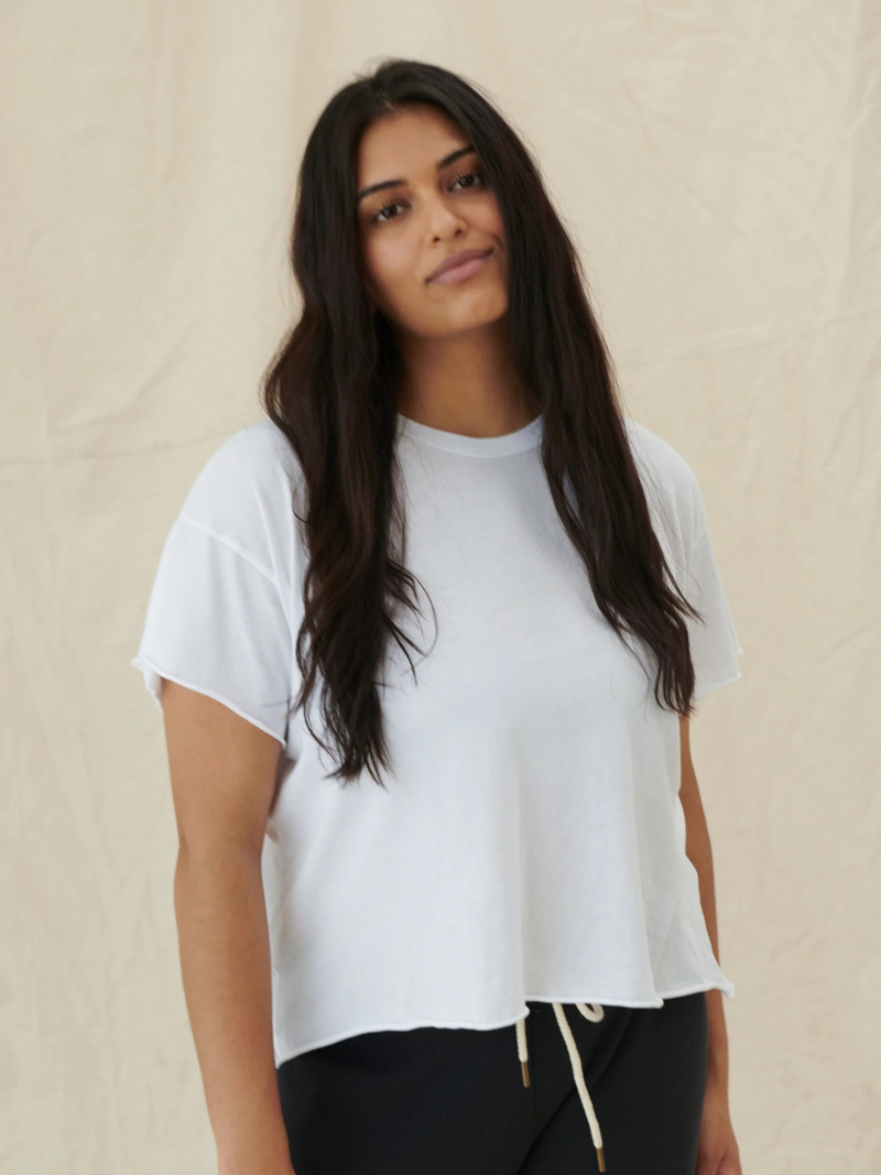 The Great. The Crop Tee - True White The Great. The Crop Tee - True White