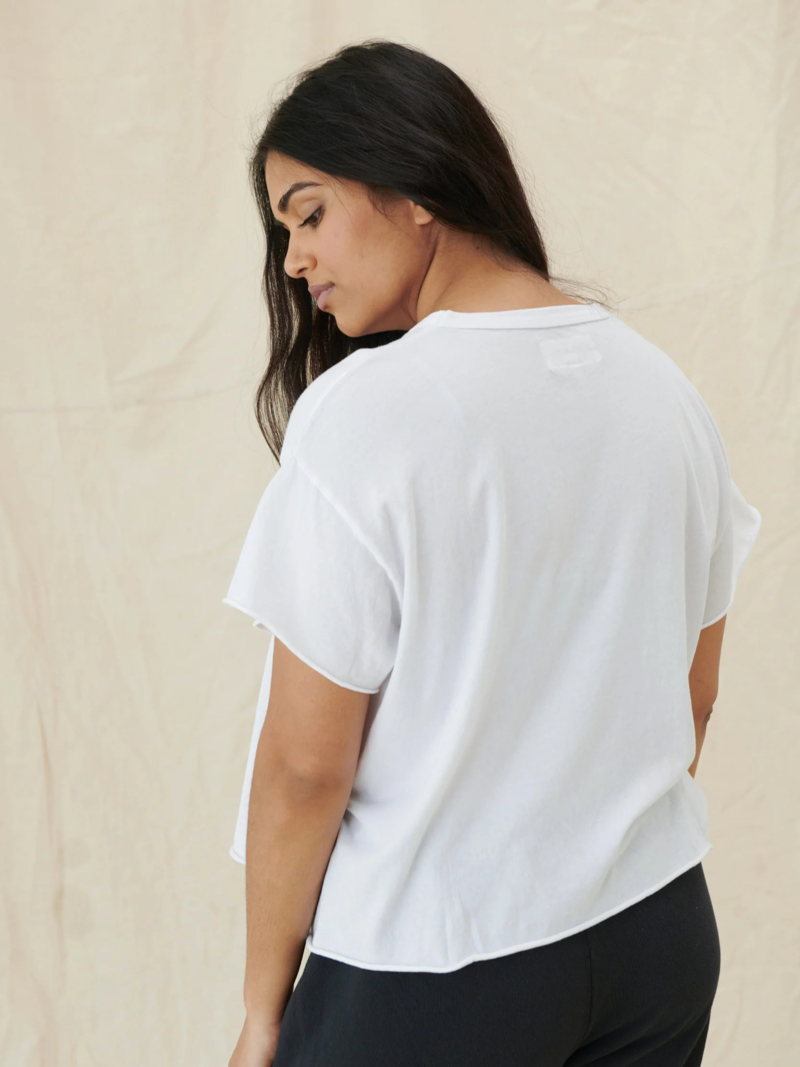 The Great. The Crop Tee - True White The Great. The Crop Tee - True White