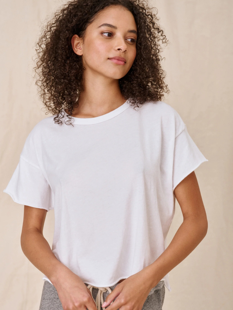 The Great. The Crop Tee - True White The Great. The Crop Tee - True White