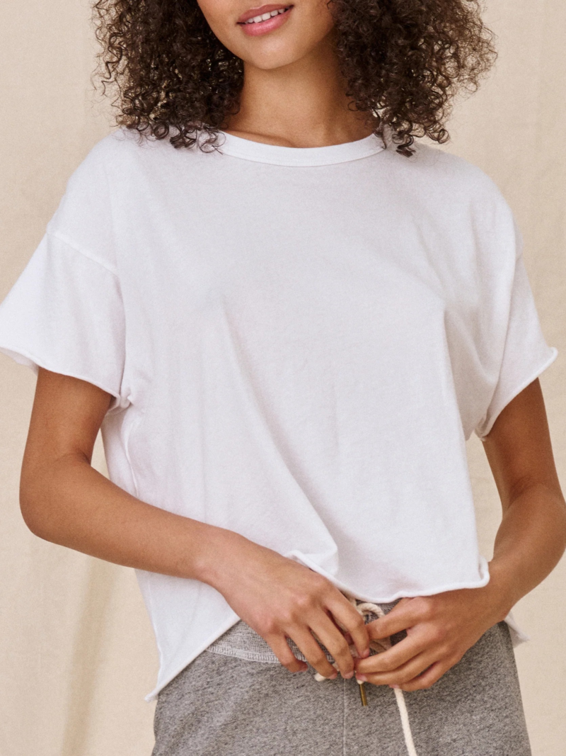 The Great. The Crop Tee - True White The Great. The Crop Tee - True White