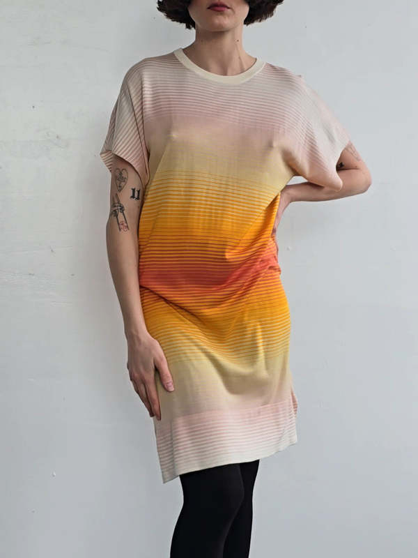 Vintage Sonia Rykiel Silk Knit Striped Dress on Garmentory