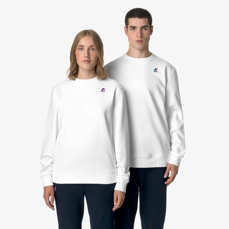 スウェット・トレーナー K-WAY LE VRAI VILAINE HV POLY CO (50602) K-WAY Le Vrai Vilaine HV Poly Co Sweater - White | Garmentory