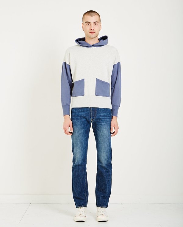 Levi's Vintage Clothing 1950'S HOODIE - GREY MELEE/BLUE | Garmentory