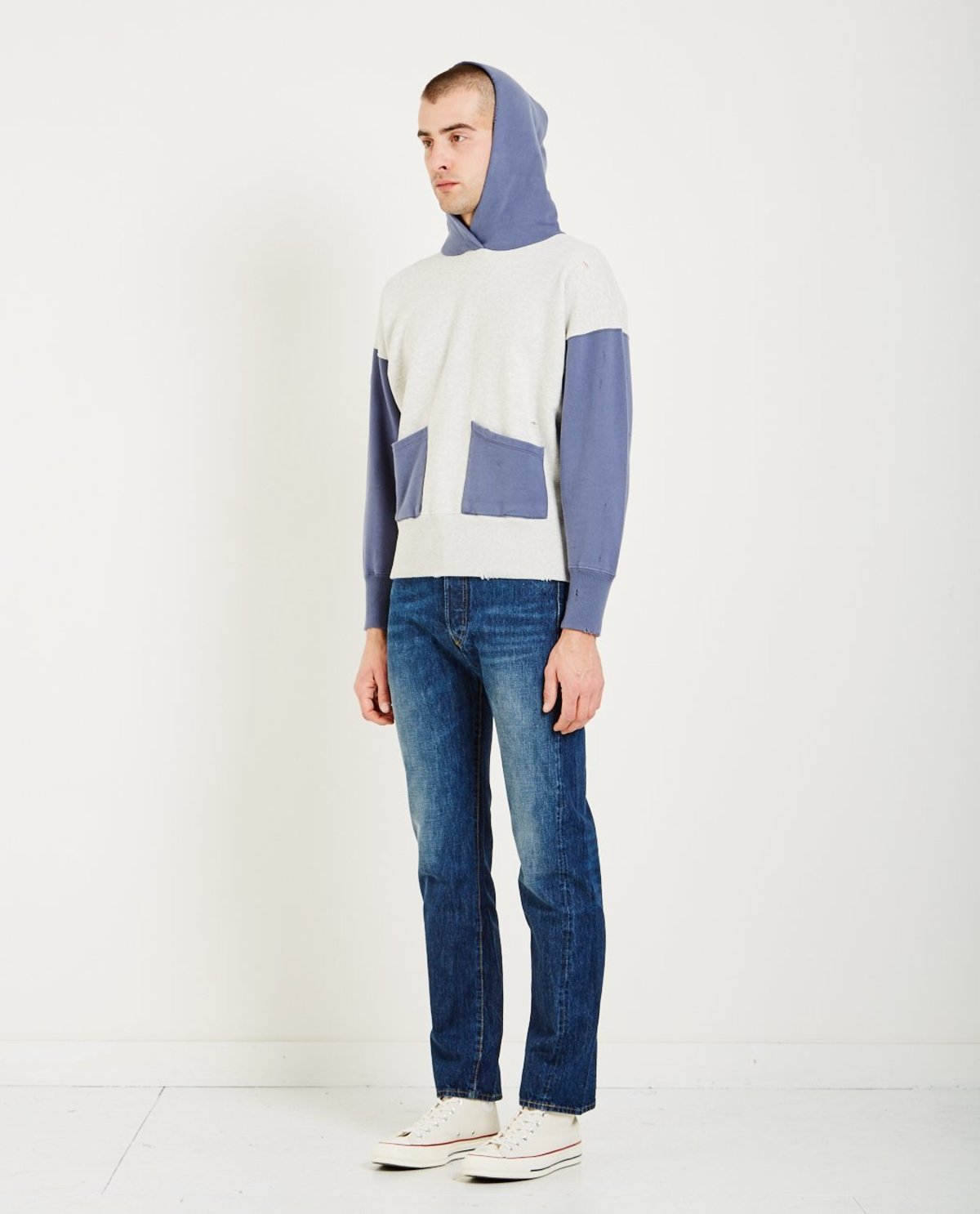Sweat Levi's Vintage Clothing (LVC) 1950's Sportswear - Taille M, Bleu, Neuf Jamais Porté (échantillon)