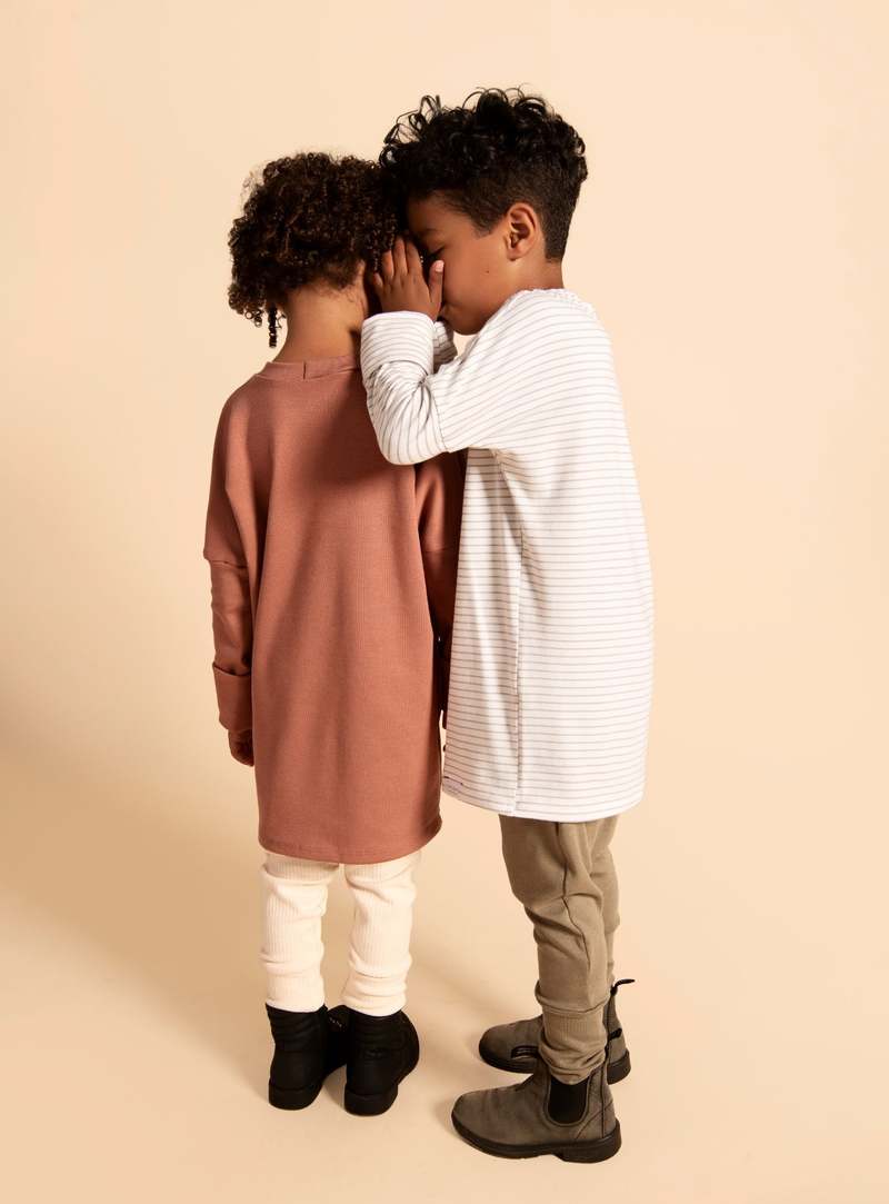 Kid's Stuff Grow With Me Leggings - Oat Milk