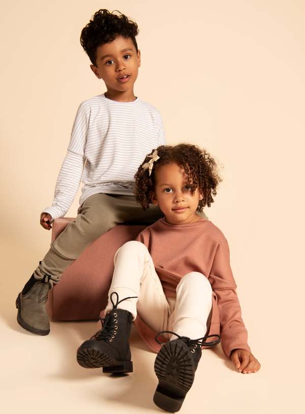 Kid's Stuff Grow With Me Leggings - Oat Milk