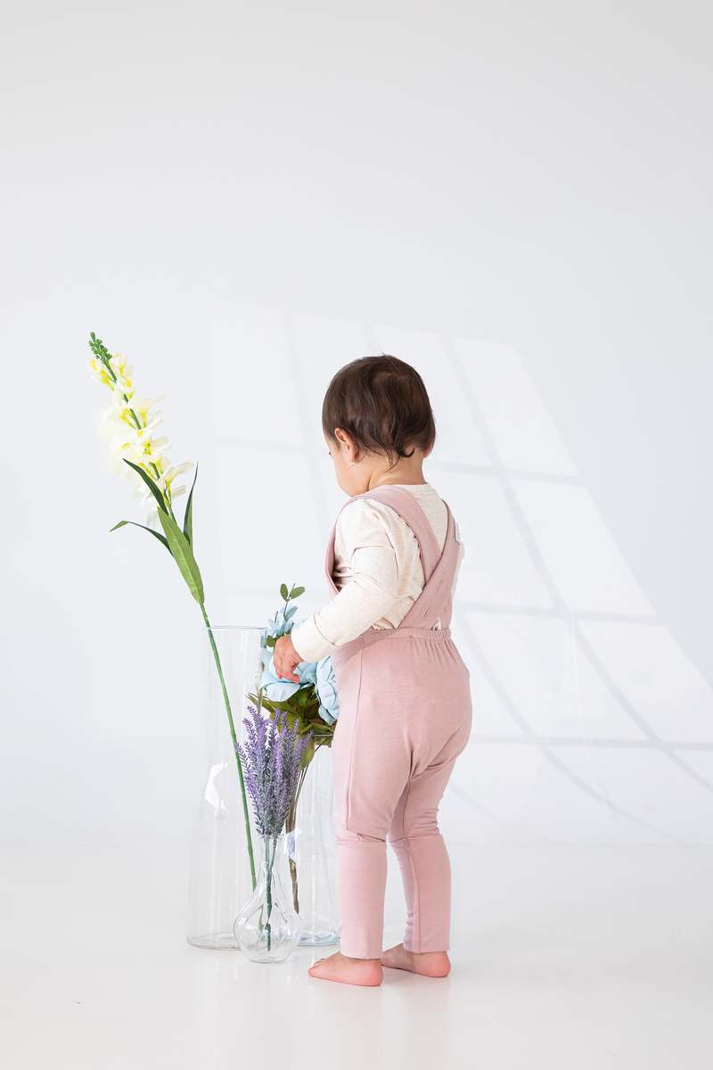 Kid's Stuff Grow With Me Overalls - Peony