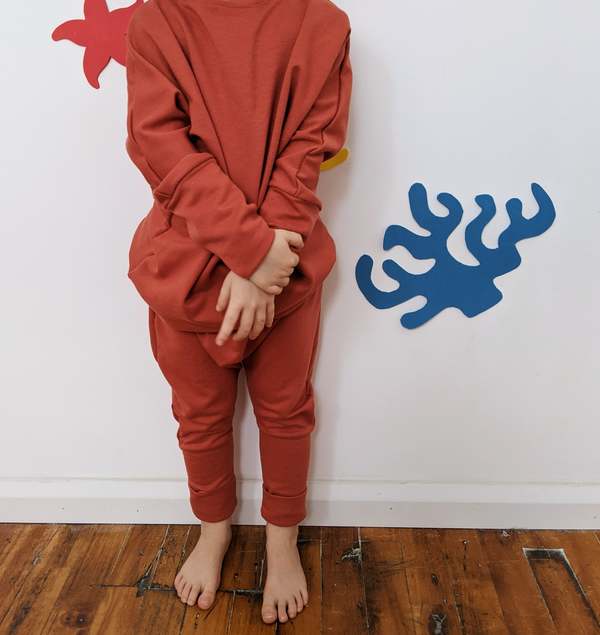 Kid's Stuff Grow With Me Pants - Groovy Orange