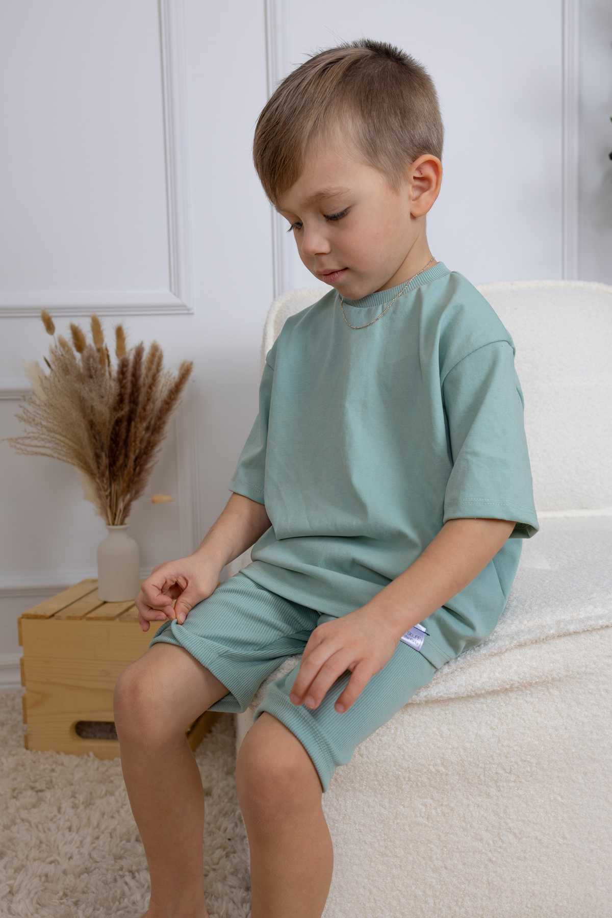 KIDS Kid's Stuff [Trucs d'enfants] Oversized T-Shirt - Minted Sage - Image 8 of 13