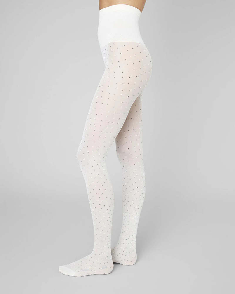 Swedish Stockings Eira Petite Dots Tights - Ivory