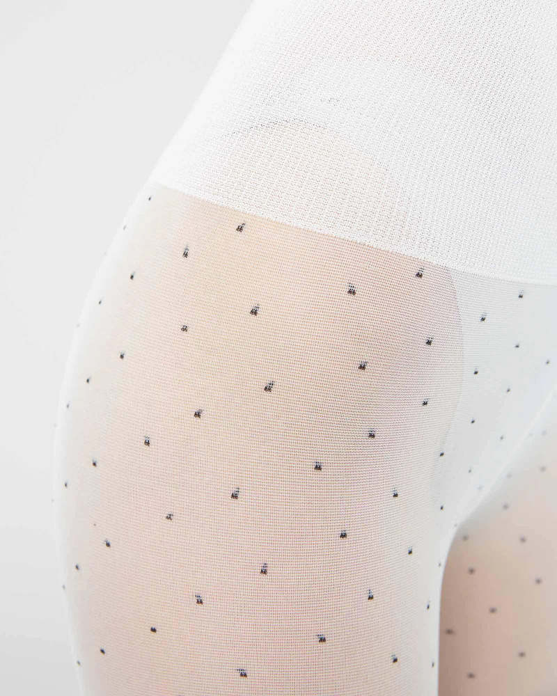 Swedish Stockings Eira Petite Dots Tights - Ivory