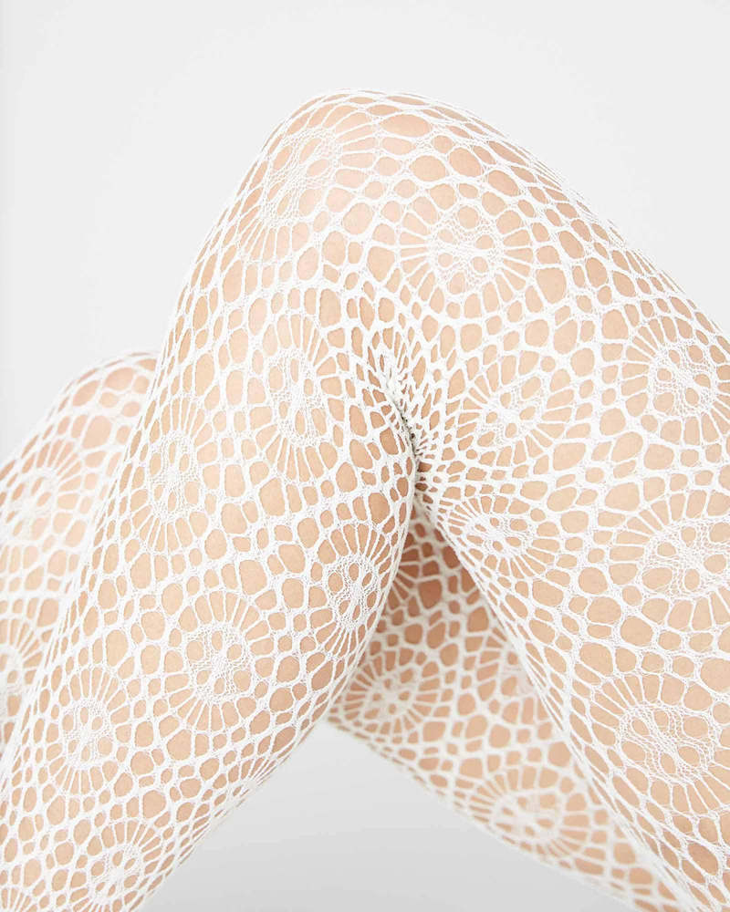 Swedish Stockings Collant Filet Lykke - Ivoire