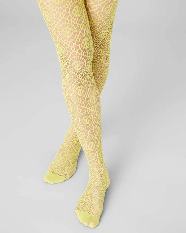 Swedish Stockings Collant Filet Lykke - Vert Pomme