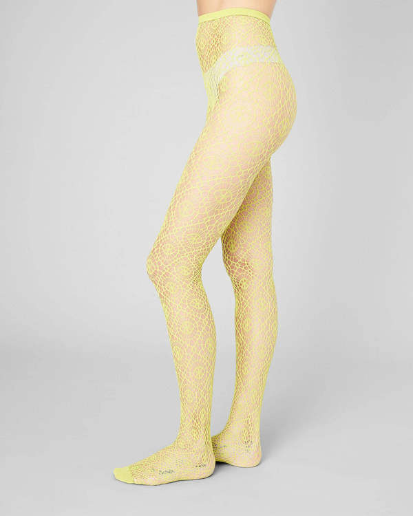 Swedish Stockings Collant Filet Lykke - Vert Pomme