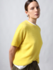 ROBERTO COLLINA Cashmere/Silk T-Shirt - Yellow - Thumbnail 2