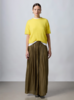 ROBERTO COLLINA Cashmere/Silk T-Shirt - Yellow - Thumbnail 4