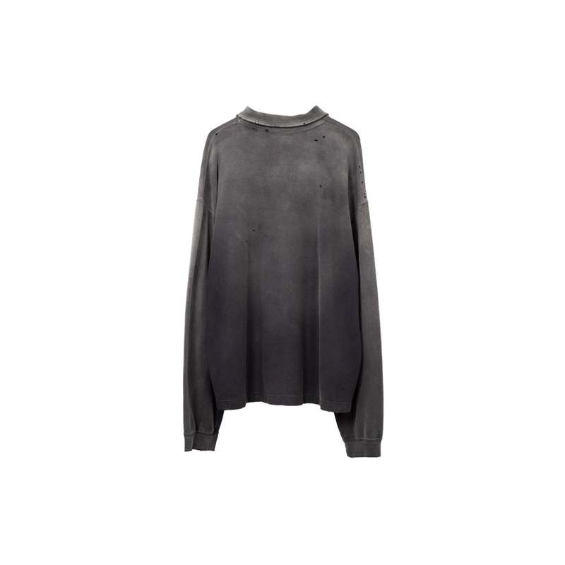 MIHARA YASUHIRO♡ SUN FADED HALF ZIP PULLOVER Mihara Yasuhiro Sun Faded Half Zip Pullover - Black | Garmentory